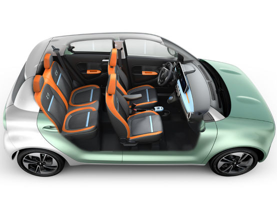 Preto Cat Sedan Electric Car de ORA 301-405KM 5 portas 4 assentos