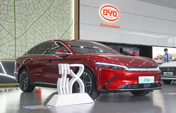 5 portas 5 carros grandes 610-715KM meados de elétricos puros dos assentos BYD Han EV